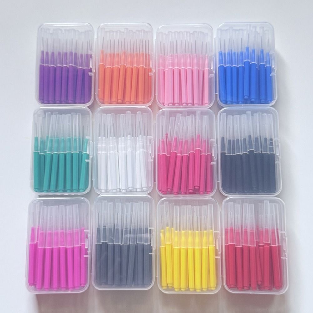 30Pcs Soft Micro Braces Brush Bendable Teeth Cleaning Tools Orthodontic Braces Cleaner Brush  Travel