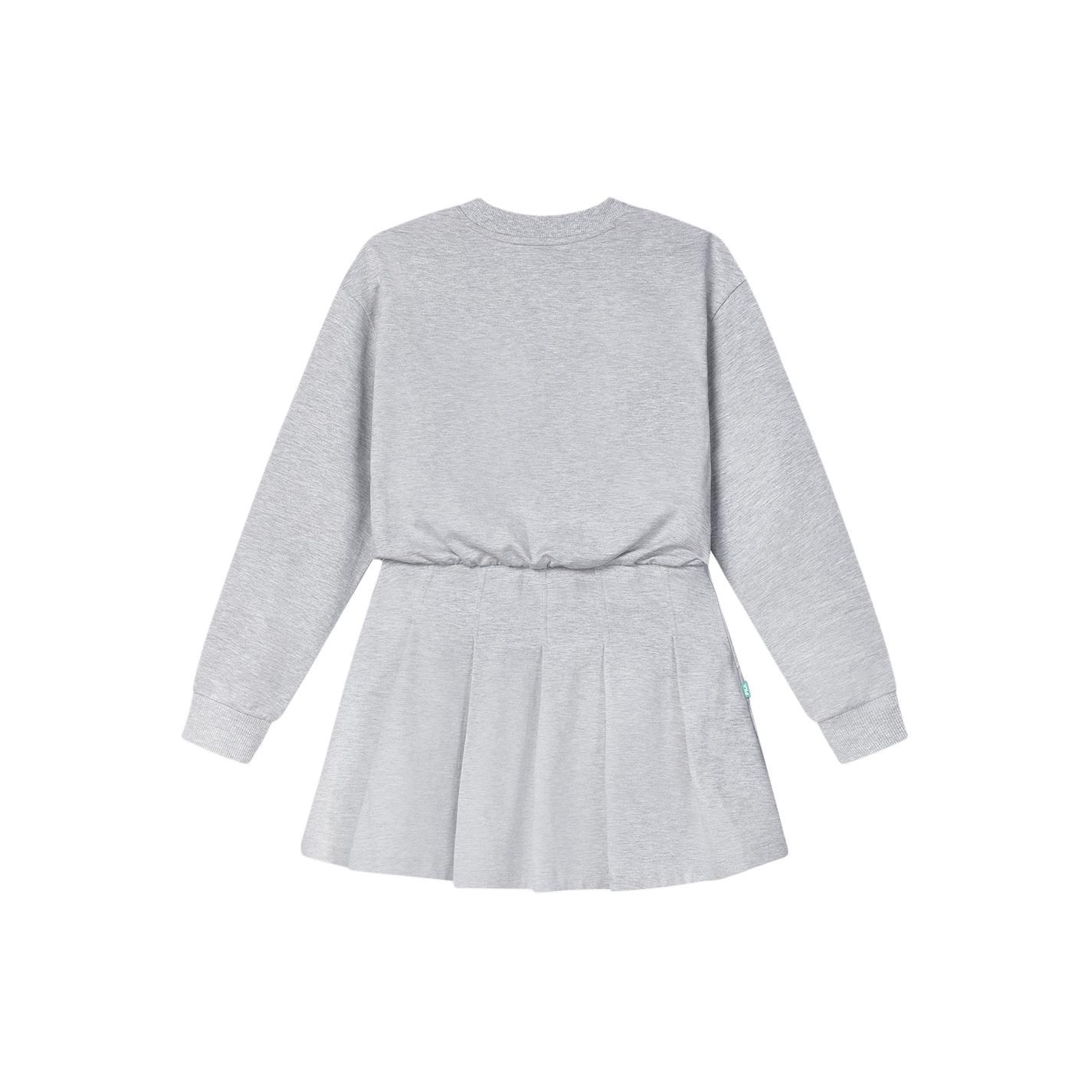 

New FILA Long Sleeved Dresses Women s Sunny Cloud Heather Gray F11W419304F-MG M