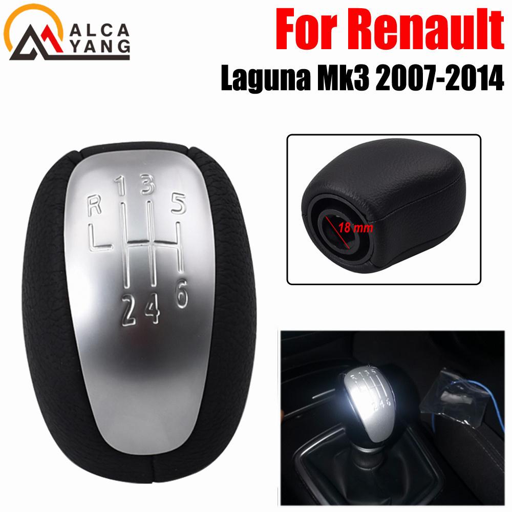 For Renault Laguna III MK3 2007-2014 Manual Head Gear Cover Gaitor Boot Shift Lever Stick PU Leather Gear Shift Knob