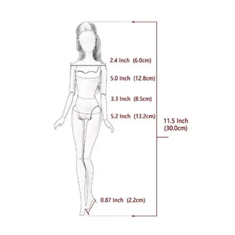 5pcs/pack 30cm Fashion Clothes Dolls Doll Dress Accessories Casual Top Pants Dressing Up Toys Kids for 1/6 and Entertaining Play Safe Kid Friendly Fun