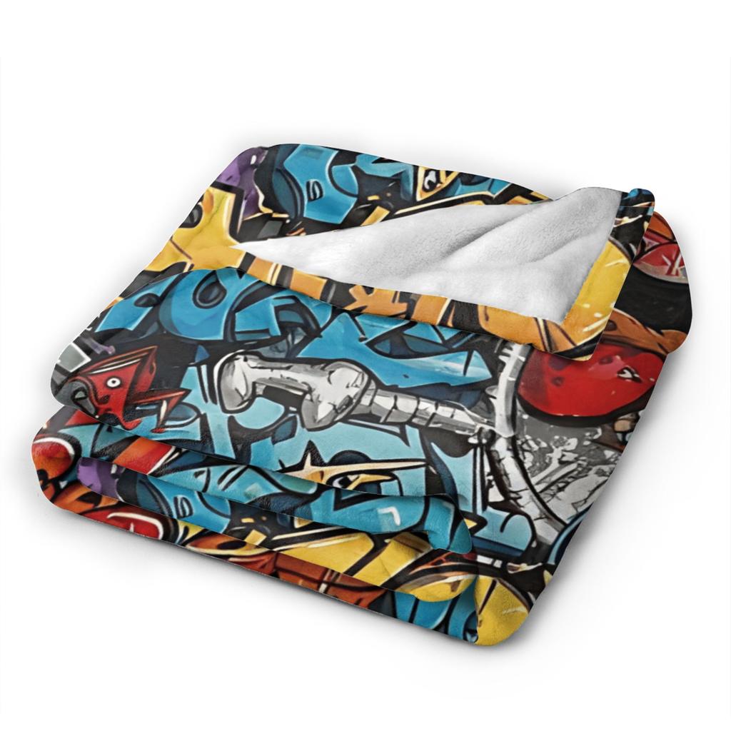 Cartoon Cute Doodle Blankets Quality Warm Soft Throw Blanket Spring Kids Adult Outdoor Novelty Bedspread