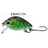 Crankbait Angelköder, 1,1 Zoll 2,8 cm Bionische Angelköder, Harte Angelköder Topwater-Köder Forellen-Barsch-Angelköder