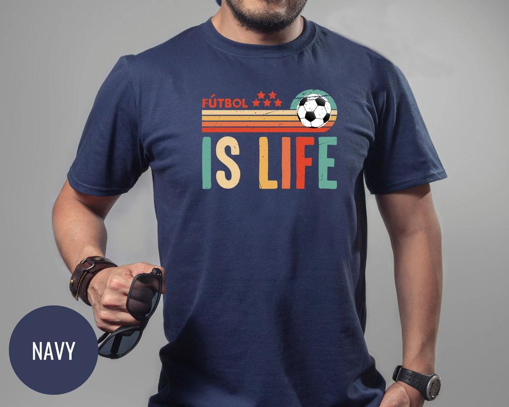 Futbol Is Life Football TShirt Mens Tracksuit Summer Casual Sportswear Round Neck Shortsleeved Cotton Breathable Pullover Top