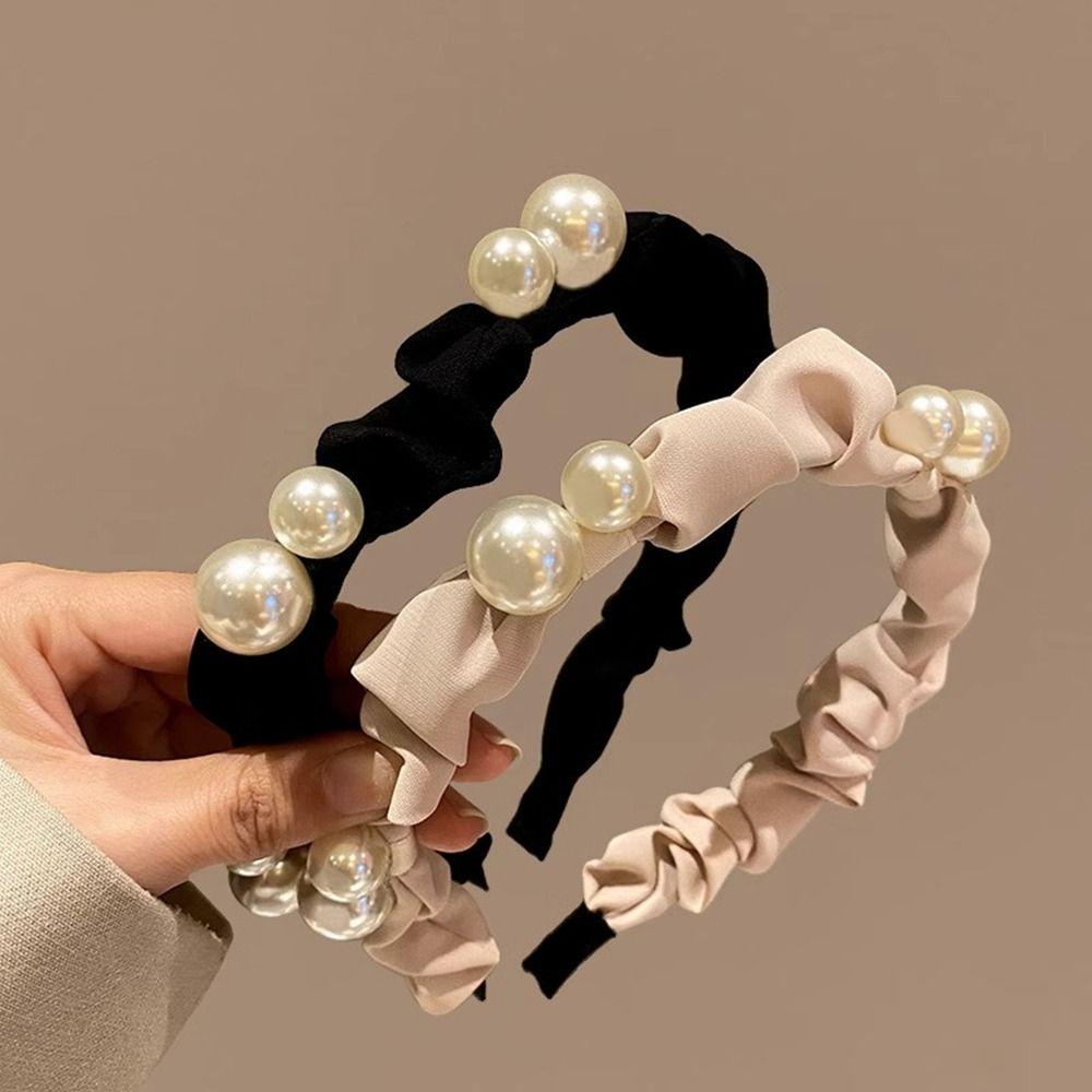 

Обруч для волос с повышенным черепом и бантом, сплошной цвет, повязка для мытья лица, модные головные уборы для женщин и девочек