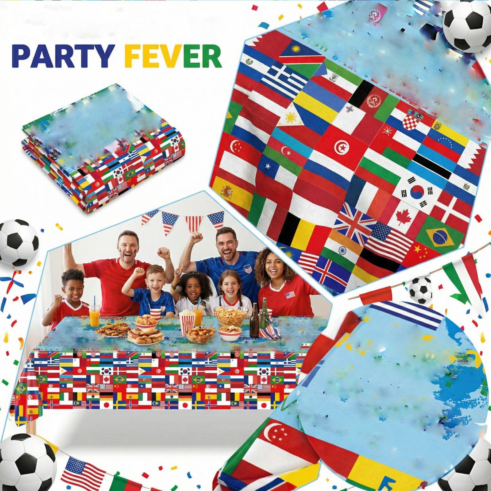 Party Tablecloth For Children, Patriotic Soldiers Party Decoration, Disposable PE Tablecloth One Size