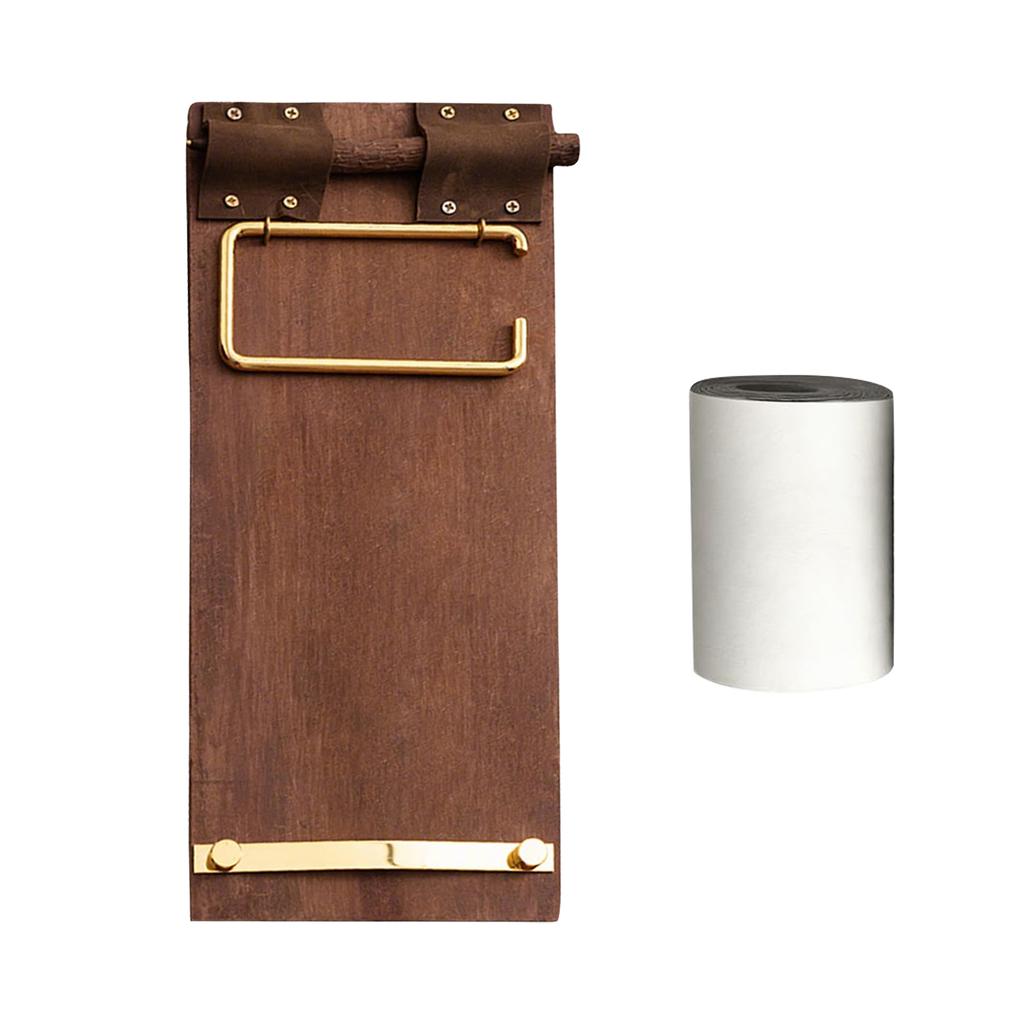 Retro Scroll Notebook Set, Made Of Kraft Paper That Can Be Wall Mounted Or Laid Flat, With Clips And Tear Off, Replaceable Paper Scrolls.