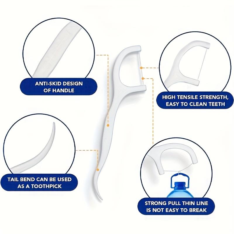 50pcs Count Floss Sticks with Sealed Storage Box Oral Care Portable Disposable Floss Stick, A Must-have for Daily Travel