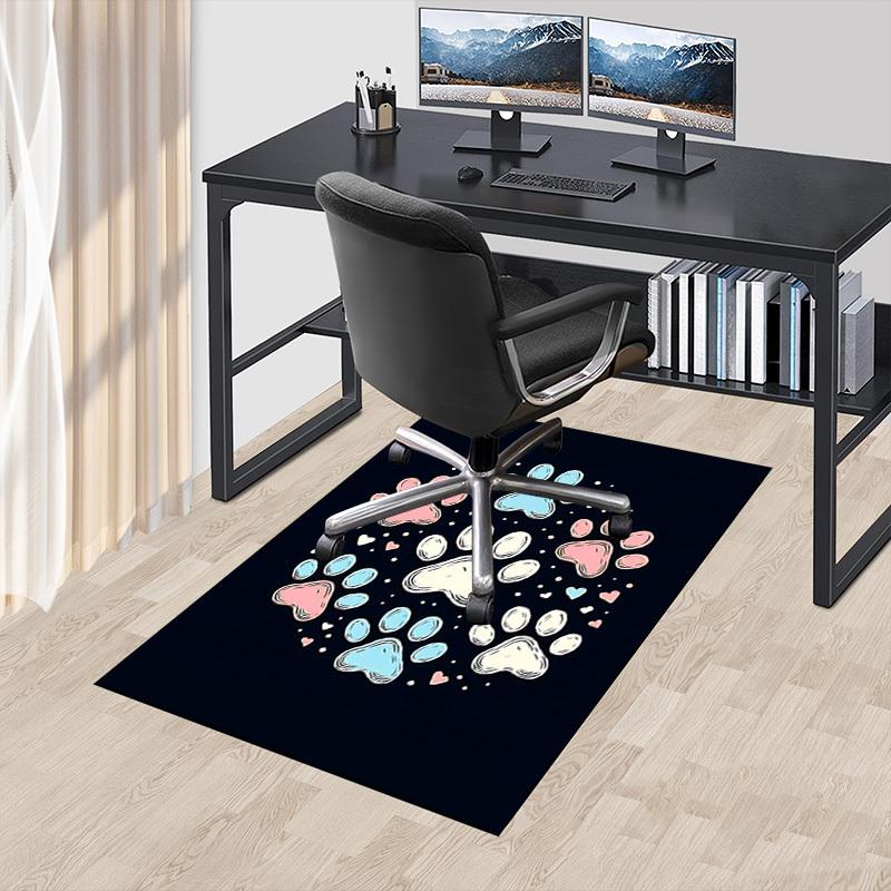 1PC Paw Prints Hearts Carpet Ultra Soft, Thick & Absorbent, Non Slip Machine Washable Mat for Entryway