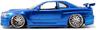 Kyosho Jada Toys Fast Furious Series Nissan Skyline Blue Finished Model JADA97173 & 1/24 F&F GT-R (R34) (Brian)