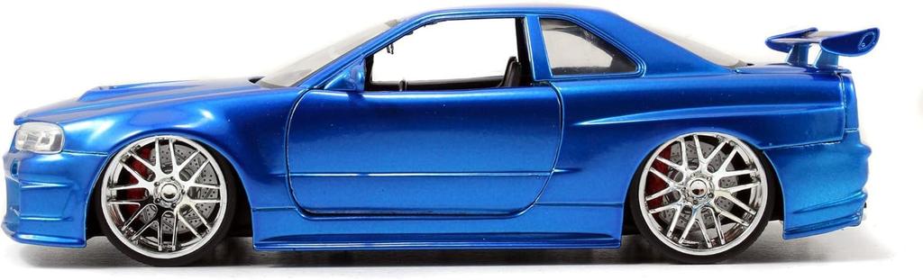 Kyosho Jada Toys Fast Furious Series Nissan Skyline Blue Finished Model JADA97173 & 1/24 F&F GT-R (R34) (Brian)