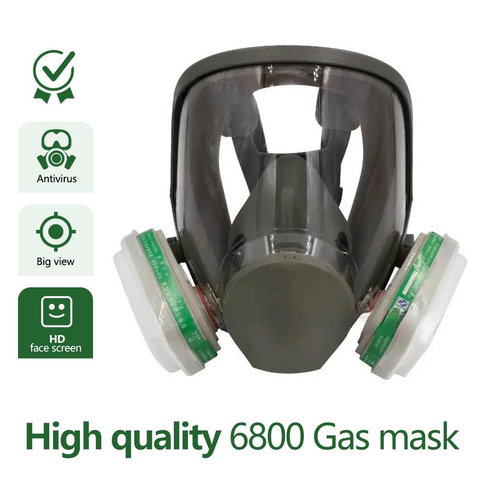 6800 Anti-Fog Gas Mask, Industrial Paint, Spray, Vaccination, Safety, Work, Dust Filter, Full Face Protection with Formaldehyde
