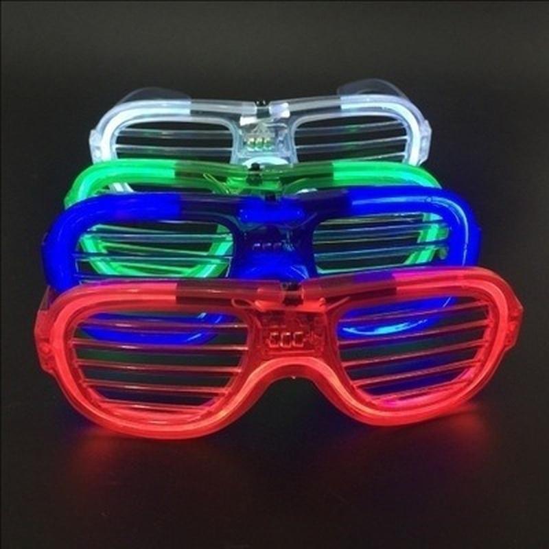 Occhiali LED Lampeggianti per Festa Compleanno Divertenti Scherzosi Fluorescenti Luminosi Costume Rave Festa DJ Luminosi