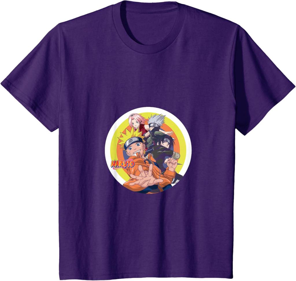 Naruto Shippuden Classic Group Character Art With Circles Tshirt
