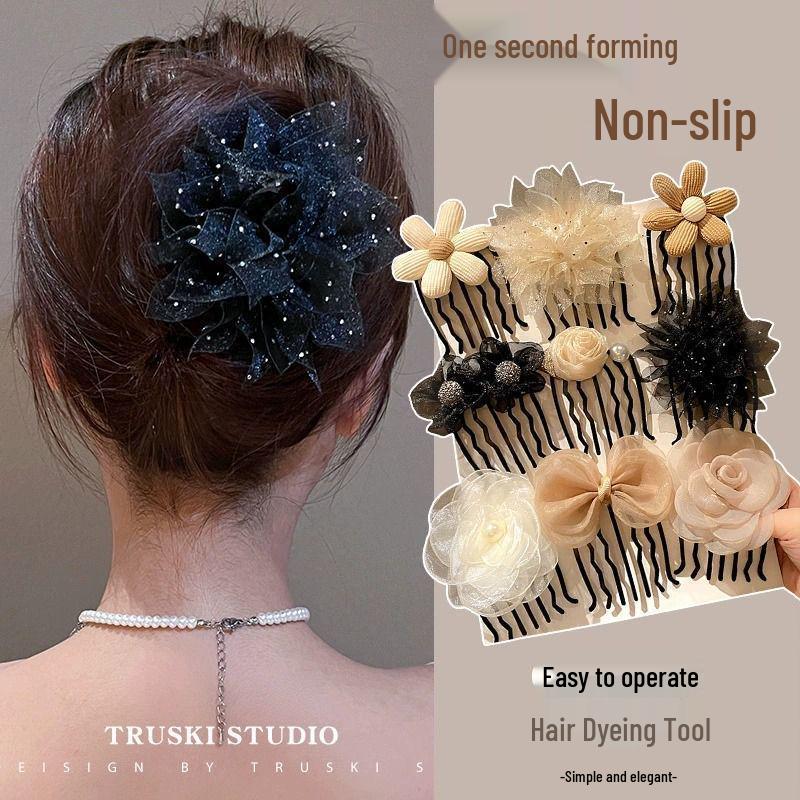 

U-Shaped Bow Hairpin & Bun Maker Comb for Women