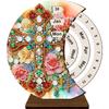 DIY Diamond Art Painting Kit Unique Wooden Rotating Calendar Manually Changing Date Calendar for Home and Office Decoration