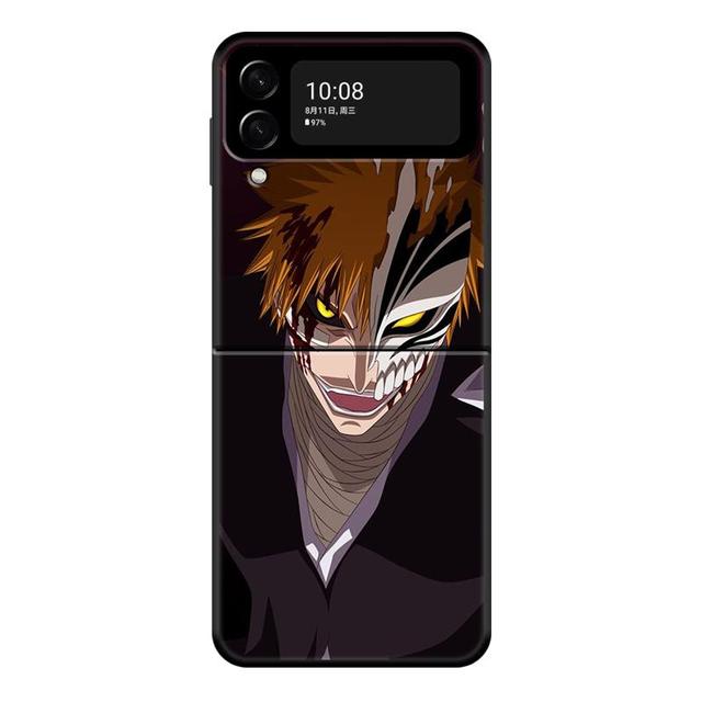 Japanische Comics Bleach Kurosaki Ichigo Hülle für Samsung Galaxy Z Flip 4 Z Flip3 5g Hülle für Galaxy Z Flip Pc Hard Phone Shell