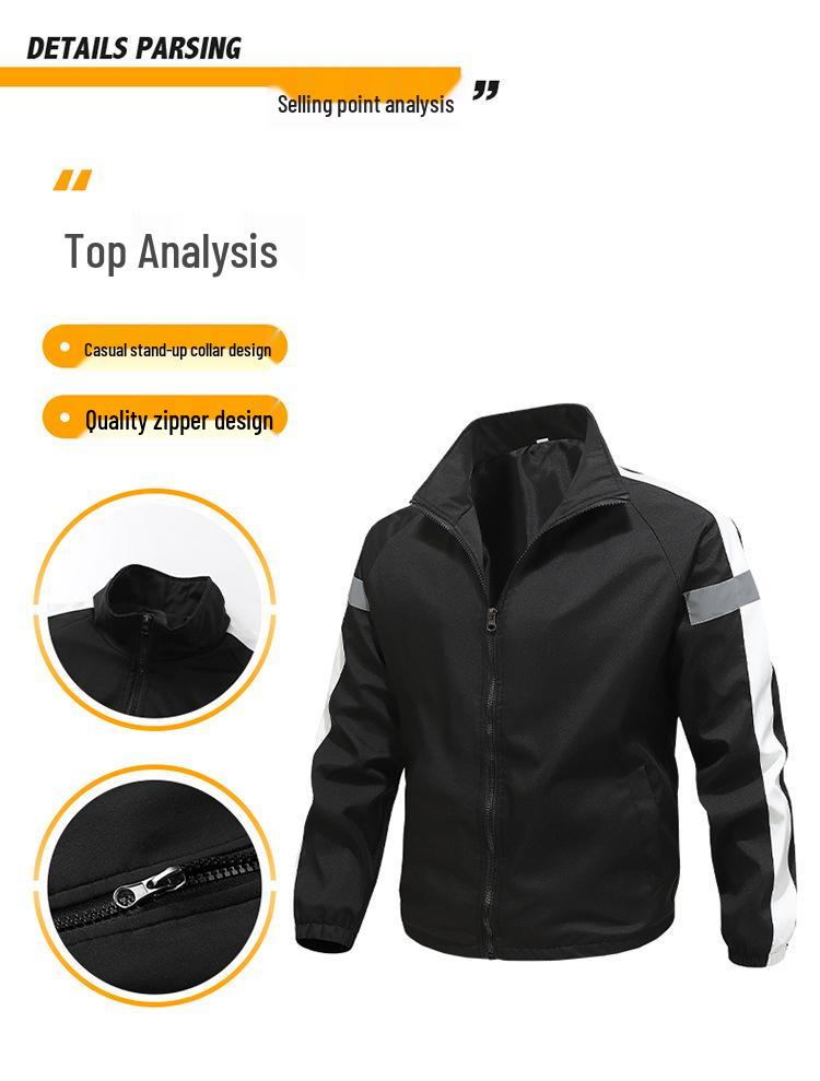 Men's Reflective Logo Two-Piece Casual Running Sportswear - Customizable for Couples