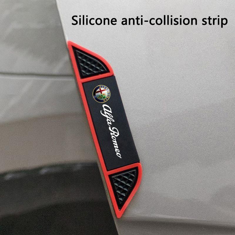Adesivos de Carro Para Alfa Romeo 4 Peças Tira Anti-colisão para Porta de Carro Protetor de Borda Para Alfa Romeo 147 156 159 166 Mito Porsche Cayenn