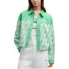 Fila Heritage Logo Fashion Print Long Sleeve Knit Top Women Tops Mantis-Green F11W528502F-GN