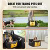 VEVOR Siège Auto pour Chien, Rehausseur Imperméable pour Chien avec Poignées Latérales et Poche de Rangement, Laisse de Sécurité à Clipser et Rembourrage en Coton PP