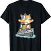 Funny Titanic Cat RMS Ship Meme Couple Jokes Men Women T-Shirt