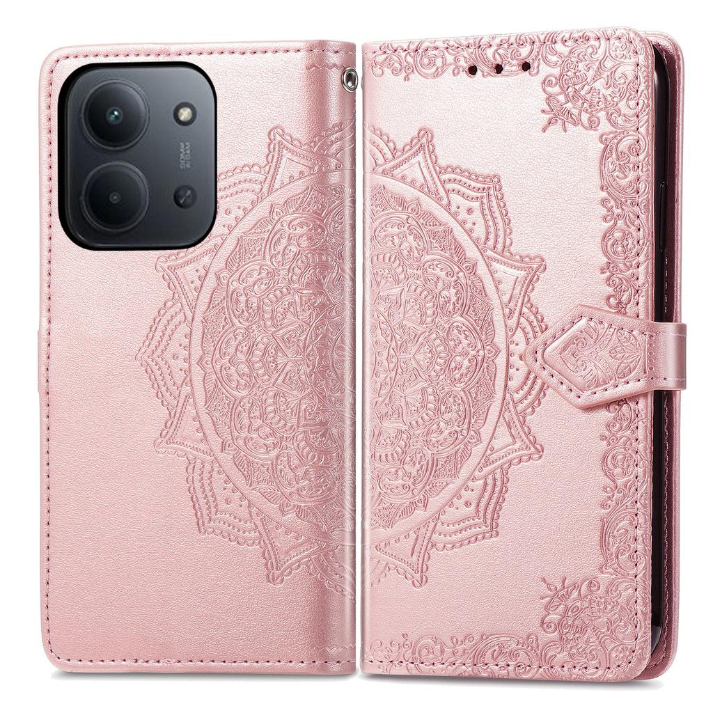 Wallet Case For Xiaomi Poco C85 4G (173mm) / Redmi 15C 4G (EU) (173mm) / 15C 5G (EU) (173mm) Mandala Flower Leather Phone Cover Stand