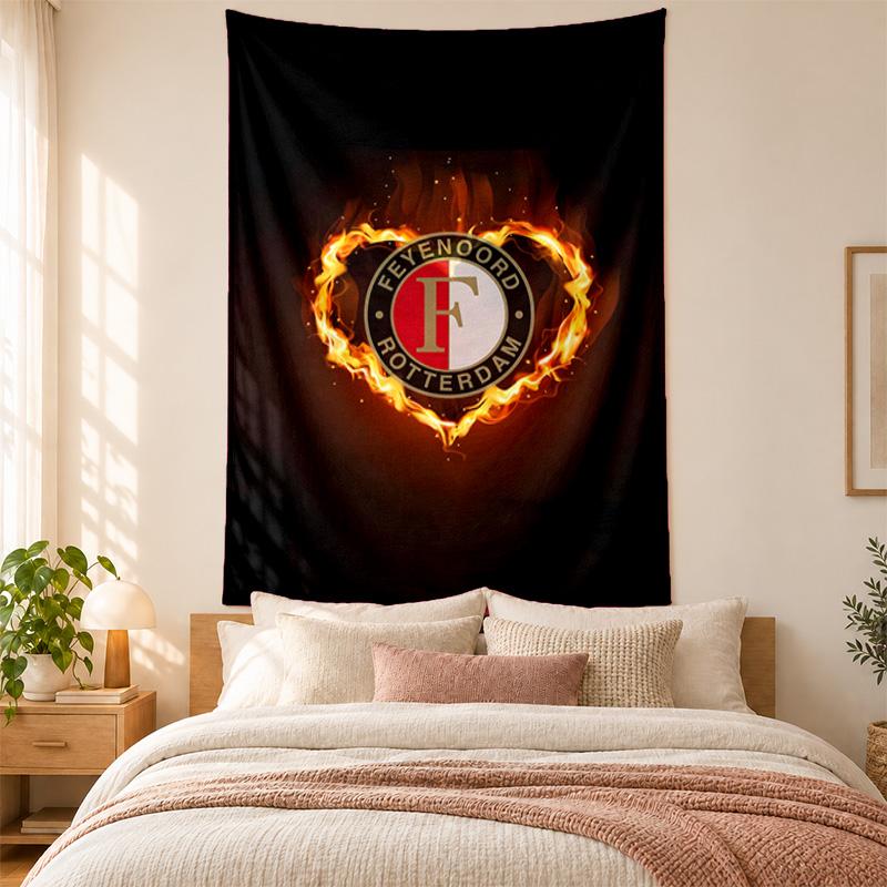 Feyenoord Rotterdam Wandkleed hoge kwaliteit voor het decoreren van woonkamer slaapkamer studentenkamer muren ideaal als slaapkamer muurdecoratie of vakantiegeschenk