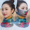 Women's Versatile Silk Neck Gaiter: Pullover, Sun Protection, Ear-Hanging, All-Match Scarf & Mask
