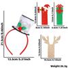 Playful Green Red Silver Christmas Headbands For Kids With Fun Replacement Tags Included