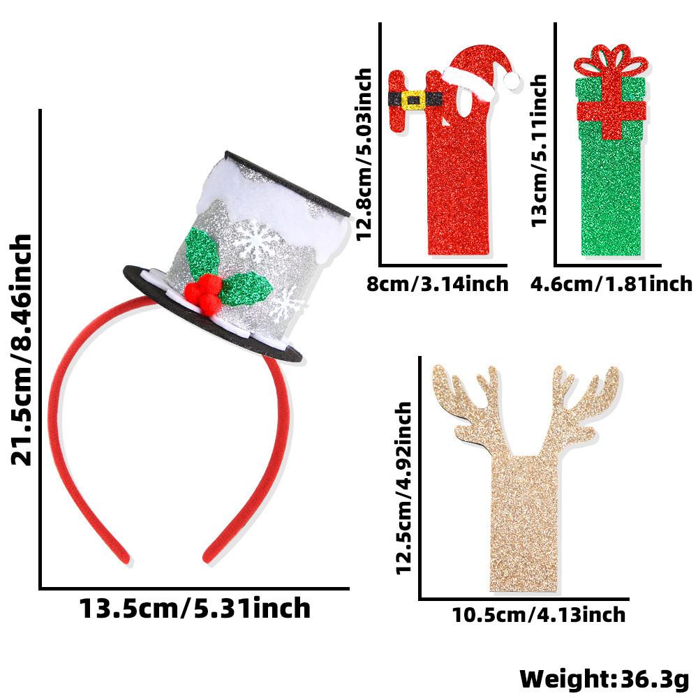 Playful Green Red Silver Christmas Headbands For Kids With Fun Replacement Tags Included