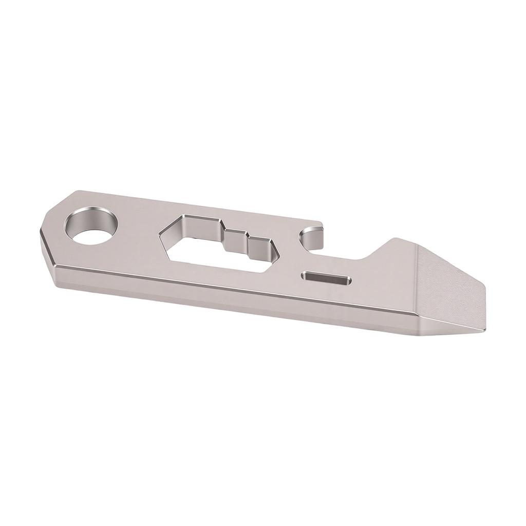 EDC Pry Bar Ti Alloy Pocket Prybar with Bottle Opener Ruler Hex Wrench for Home Camping