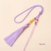 Ensemble de suspension : Corde de poignet avec pendentif en jade et pompons Macaron multicolores & Sachet à encens