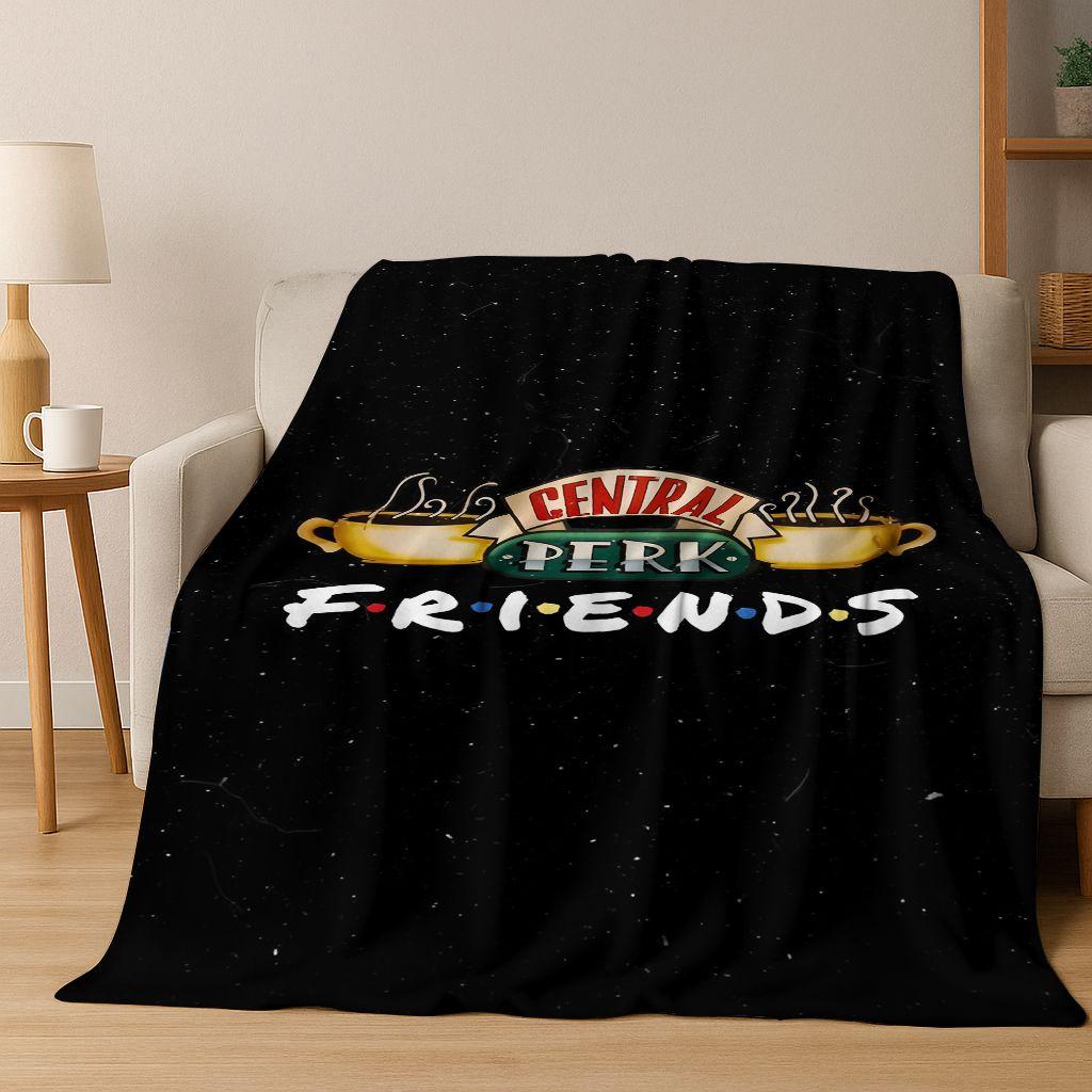 Classic Friends Central Perk TV Flannel Blanket,Cozy Soft Throw Blanket for Home Bedroom Bed Sofa Picnic Office Cover Gift Kid