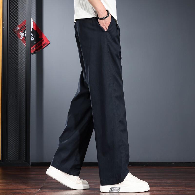 Men's Old Money Style Linen Lyocell Blend Wide-Leg Casual Pants