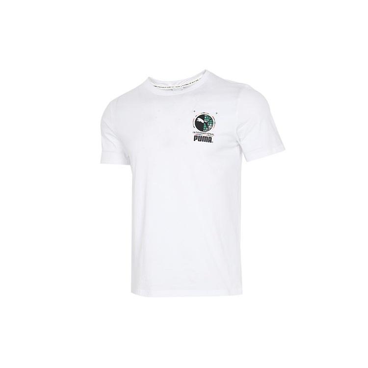 PUMA Graffiti Photo Print Short Sleeve T-Shirt  White Blue Red  Men s 531307-02 S