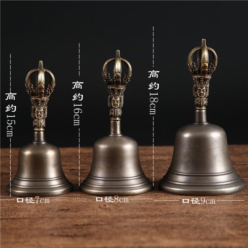Nepal Bronze Bell Ethereal Sound Tibetan Buddhist Temple Vajra Bell Dorje Wholesale