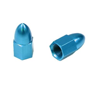 MOTO BASE Motorcycle Air Valve Cap | MBAP-AVC-02 | Blue (Bullet)