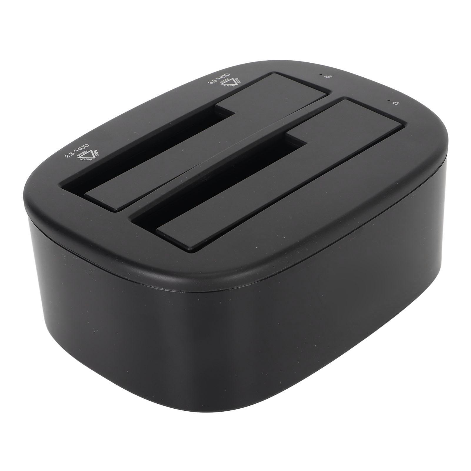 

Док-станция для HDD с двумя отсеками 5 Гбит/с USB 3.0 на SATA Клонер Автоматический спящий режим Считыватель жестких дисков для 2.5 EU Plug