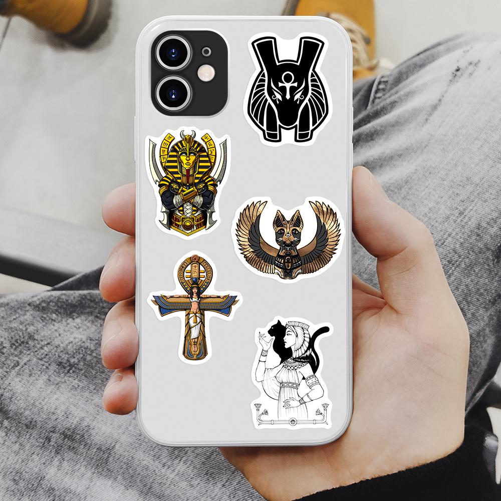 Egypt Mythology Gods Totem Stickers DIY Toys Gift Waterproof Decal for Scrapbook Journal Laptop Phone Luggage Bottles Decorative