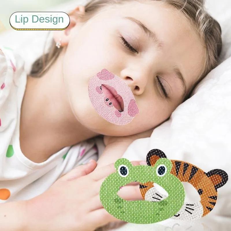 Adesivi Anti-Russamento Cartoni Animati per Bambini Sonno Notturno Miglioramento Respirazione Labbra Naso Patch Adesivo Correzione Bocca Nastro