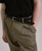 Sin And Lee Nocturnal Wide Pleated Wool Slacks Khaki