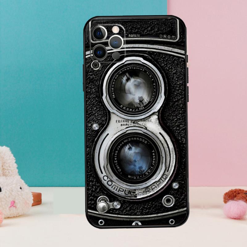 Retro Camera Vintage Phone Case For iPhone 17 Air 16 15 14 13 12 11 Pro Max 12 13 mini 15 16 Plus 16e Cover Coque