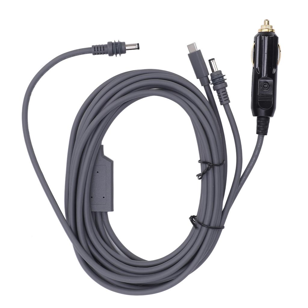 16ft Satellite Cigar Lighter Power Cable 18AWG Waterproofing Satellite Power Cord for RV Car Truck Bus Boat Dish