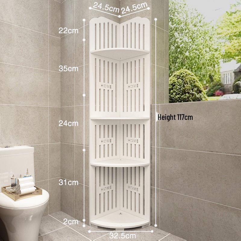 Угловая полка для хранения в ванной - Пластиковая треугольная полка для туалетных принадлежностей