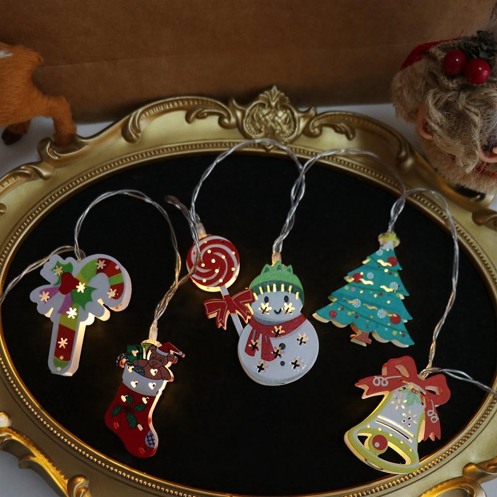 1.65M/10 Light Christmas Lights String 10 Christmas Patterns LED String Light  Car