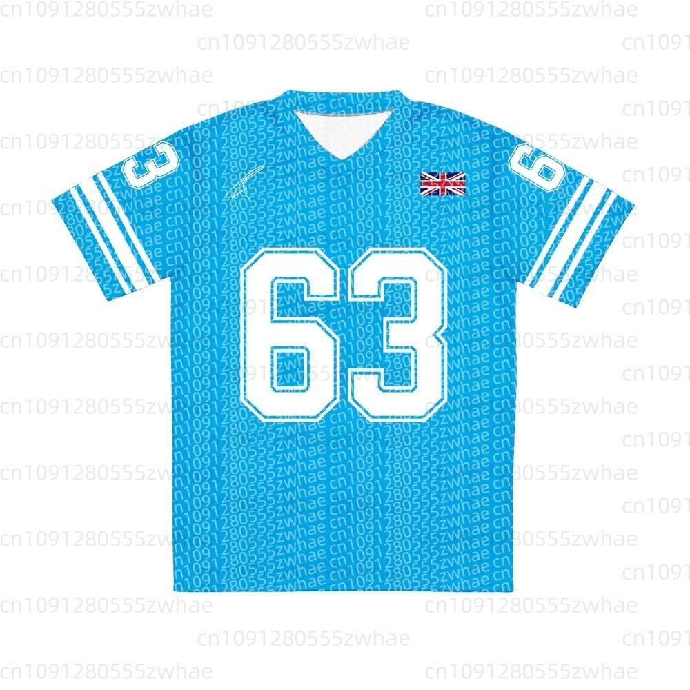 Racing Driver George 63 RUSSELL Jersey 63 Pattern Design T-shirt Unisex Street Wear Summer V-neck 3D Printed T-shirt For Women