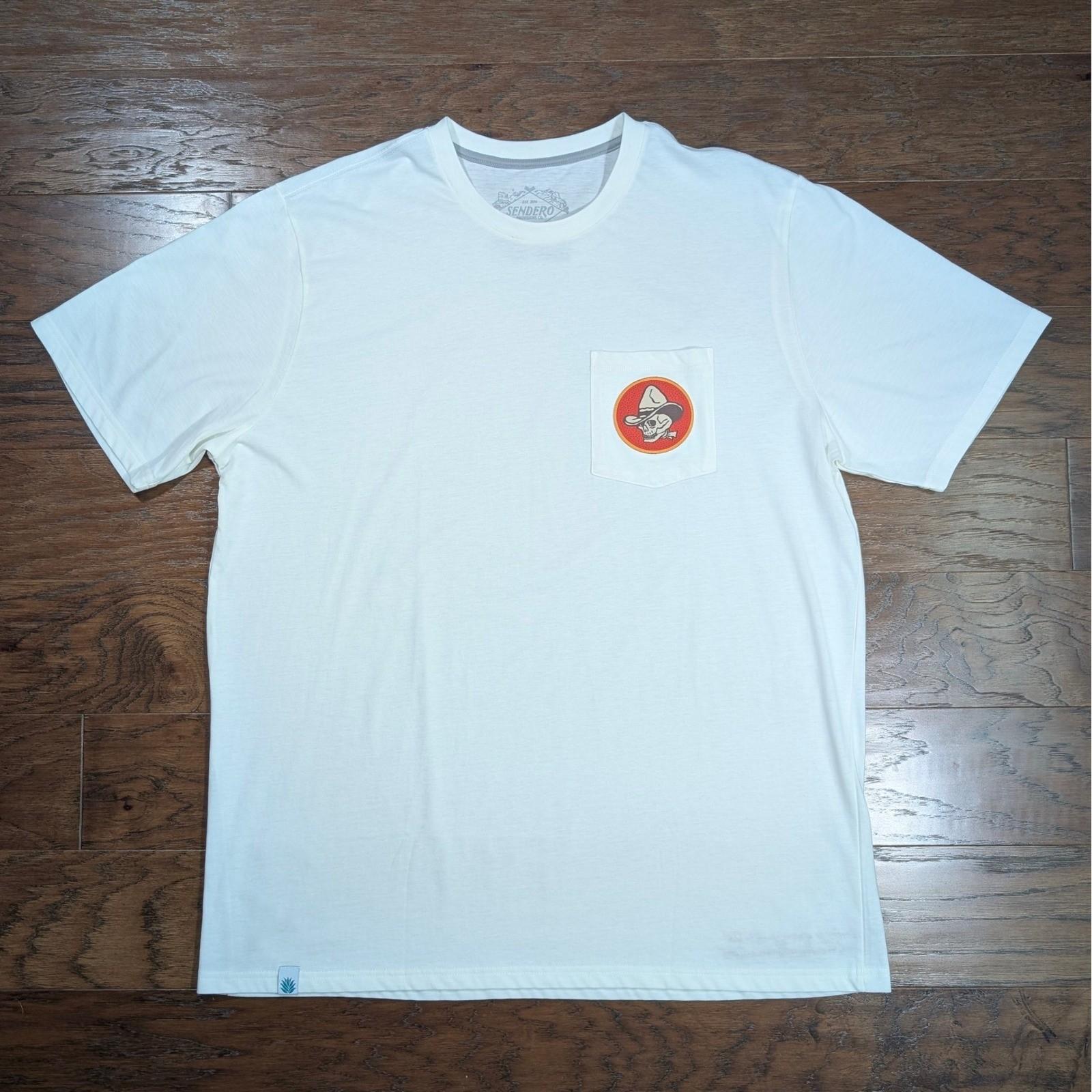 Sendero Provisions Co Mens XXL Cream Western Skull Pocket T-Shirt Spirit of West XXXXL