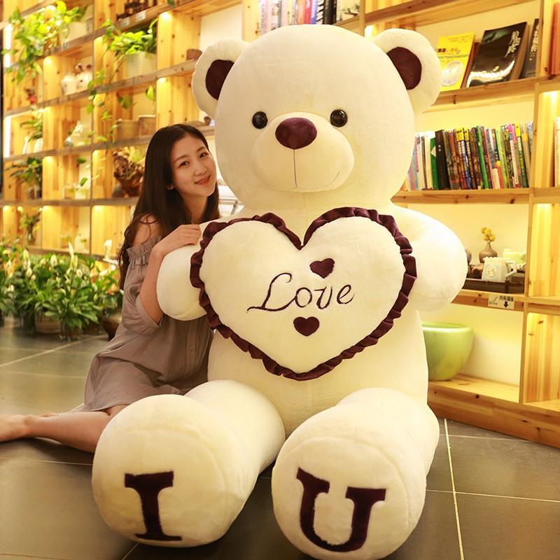 Large Size Teddy Bear Plush Toy Lovely Giant Bear Huge Stuffed Soft Dolls Kids Toy Birthday Gift for Girlfriend