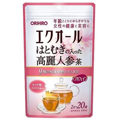 Orihiro Chá de Ginseng Coreano Equol e Cevada 20 Sacos s1966