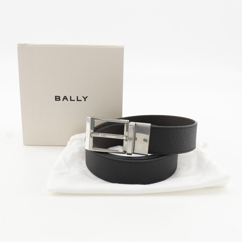 BALLY Shiffy Reversible belt MBB02L VT484 Black / grey Calfskin mens Used